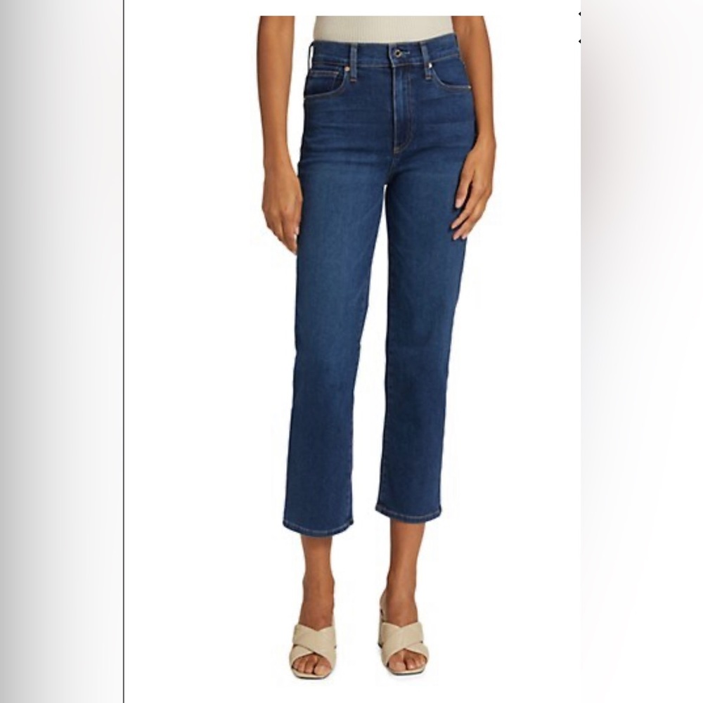 Le jean Sabine High-Rise Stretch Crop Straight-Leg Jeans
